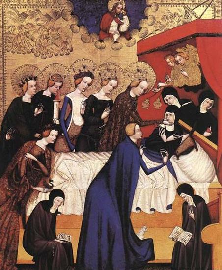 MASTER of Heiligenkreuz The Death of St. Clare Sweden oil painting art